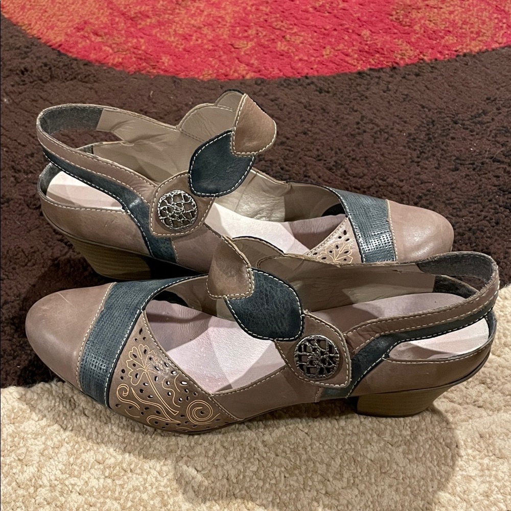 Rieker Chic Women's Slingback Heels with Intricate Design